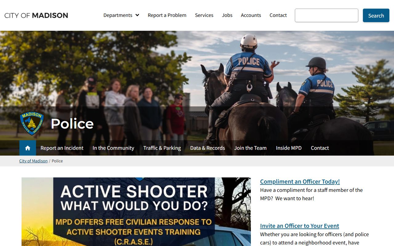 Madison Criminal Records police department