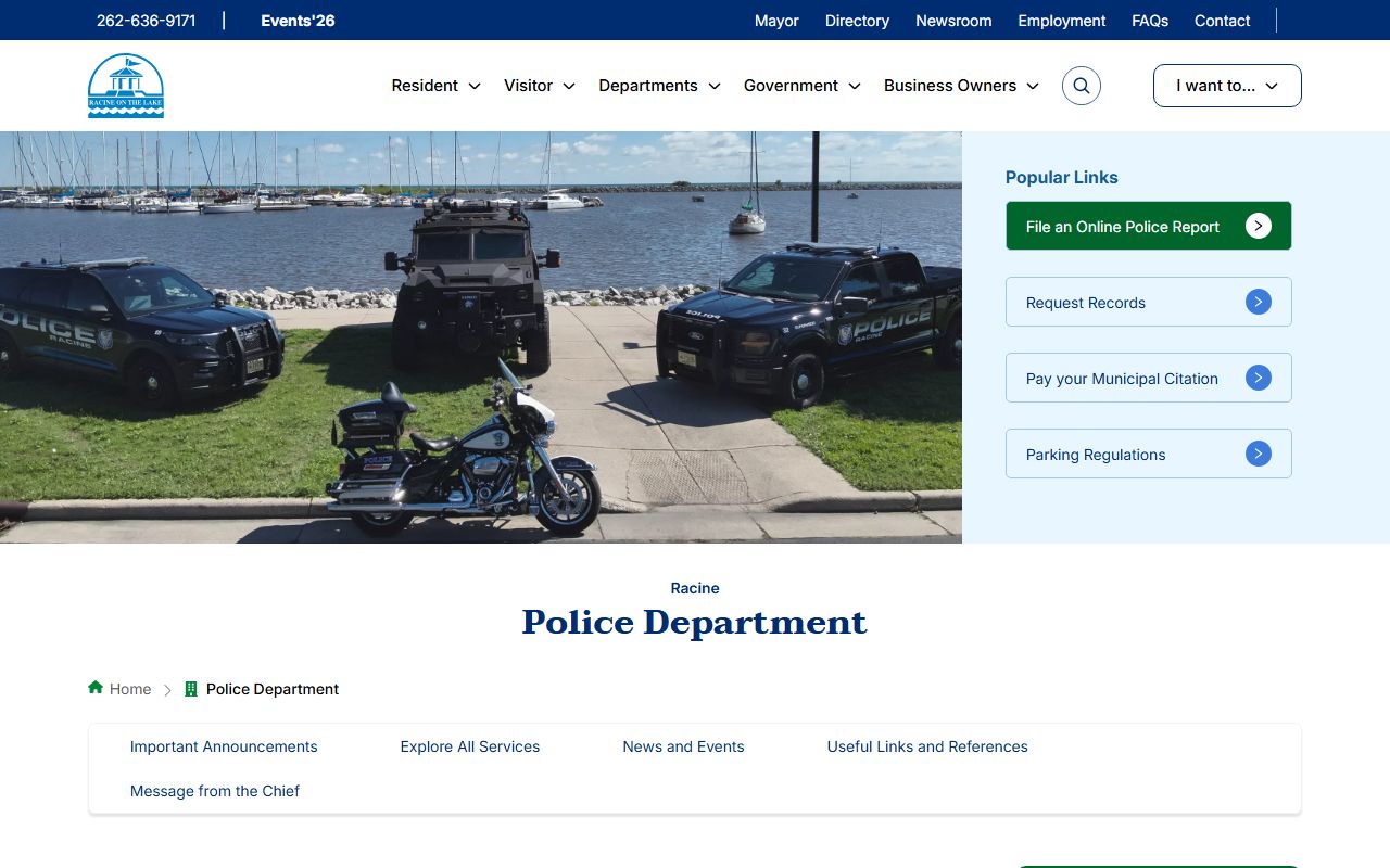 Racine Criminal Records police department