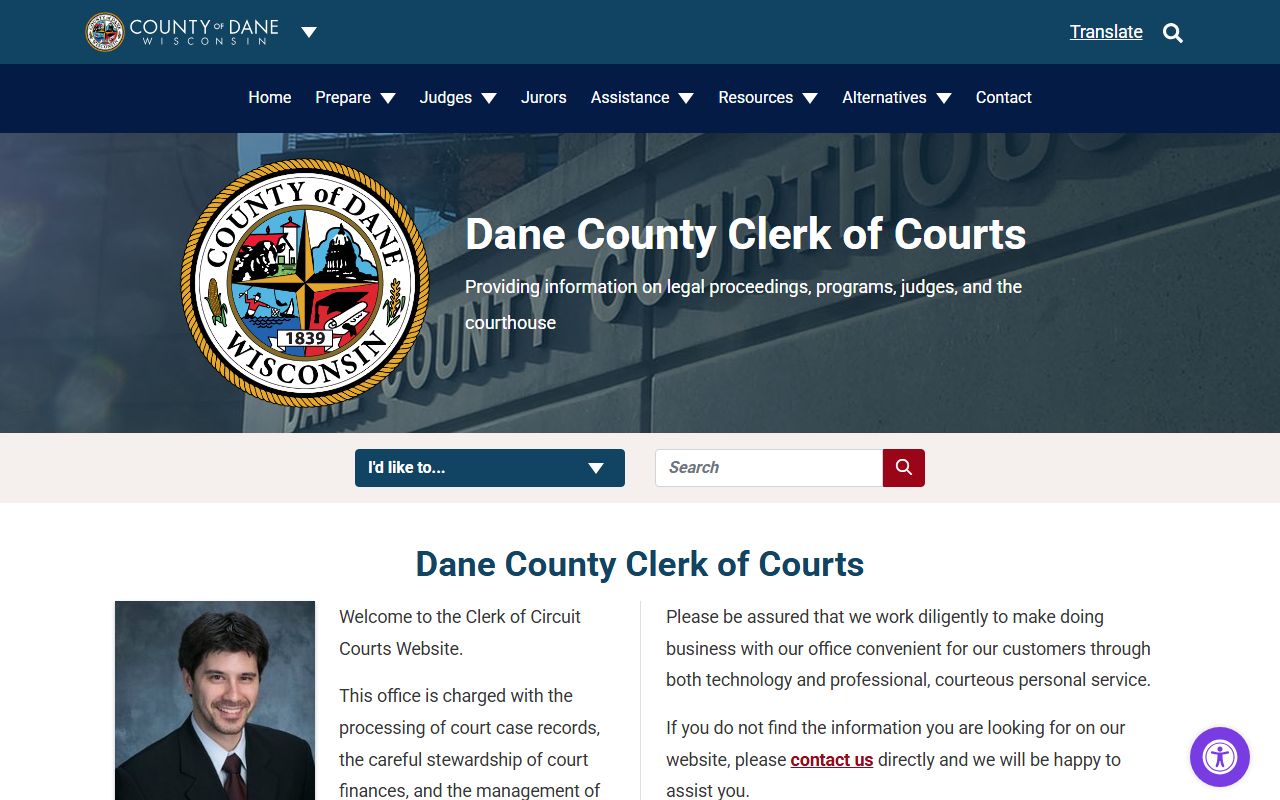 Dane County criminal records at the clerk of circuit court