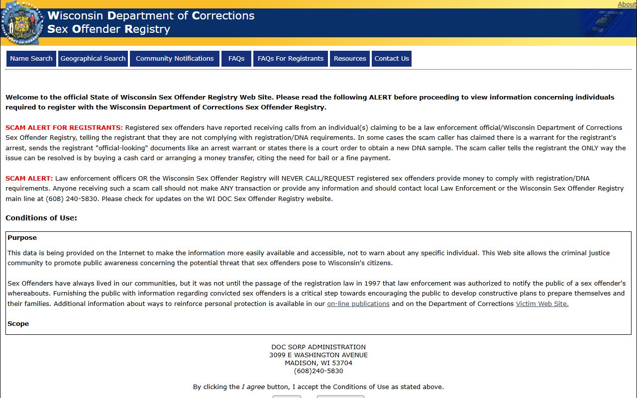 Wisconsin Criminal Records DOC offender locator